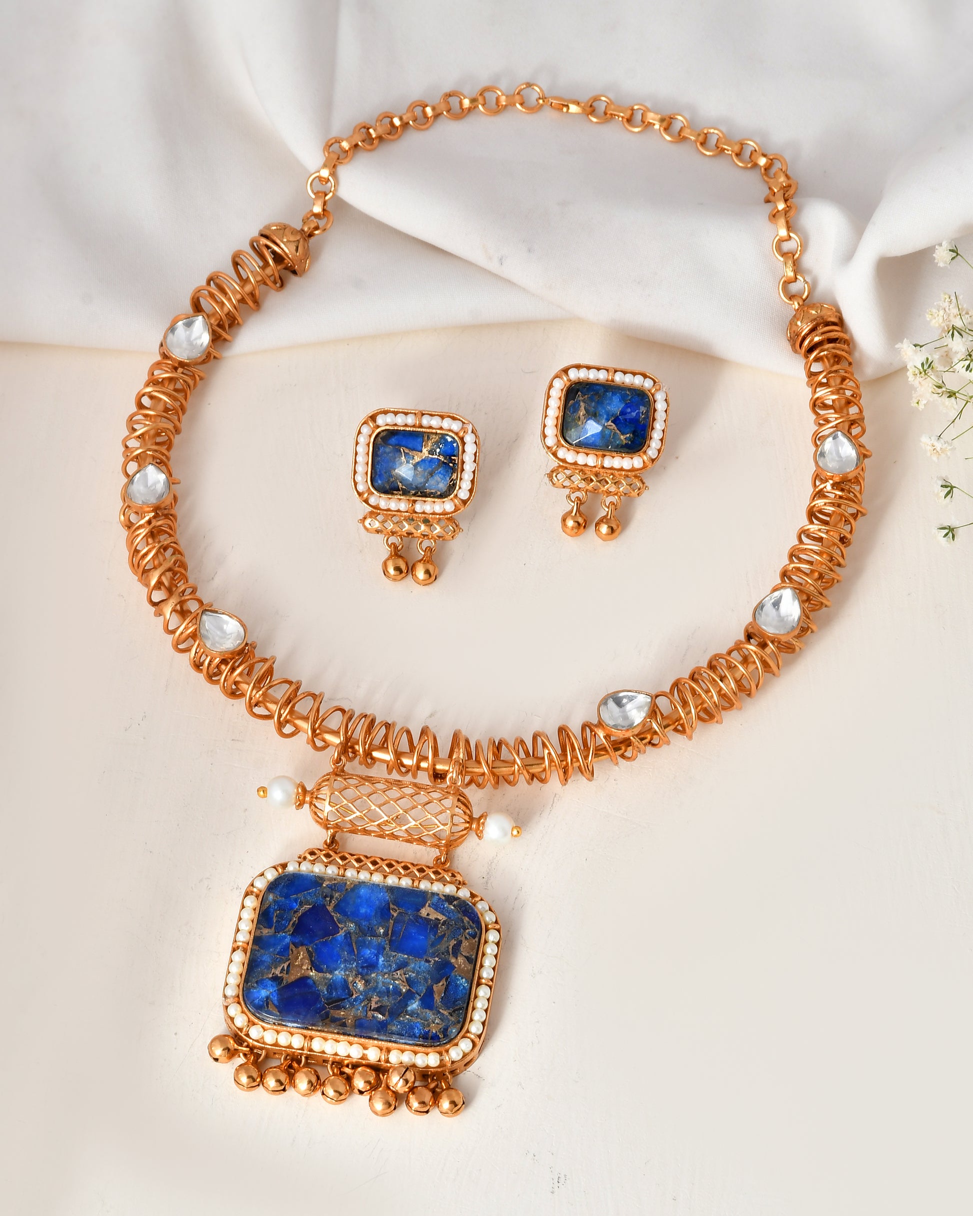 Handcrafted Gold-Plated Necklace Set