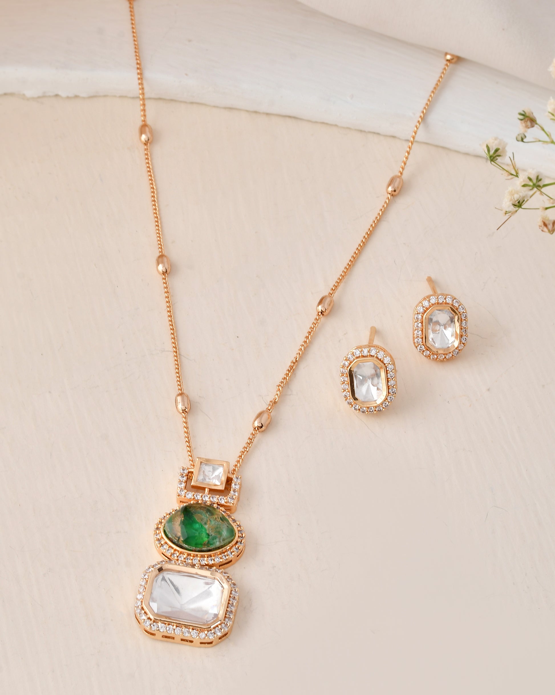 Elegant Gold-Plated Necklace Set