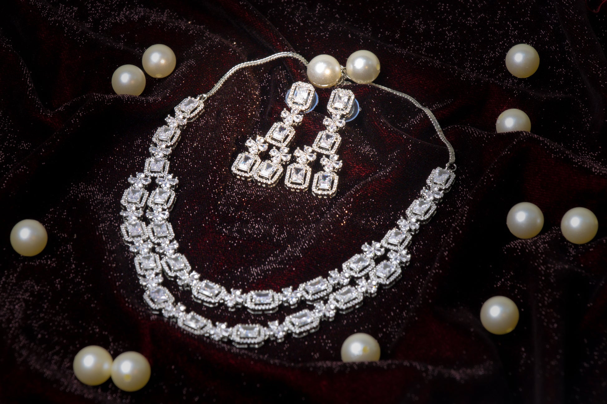 Timeless Silver Crystal Jewelry Set