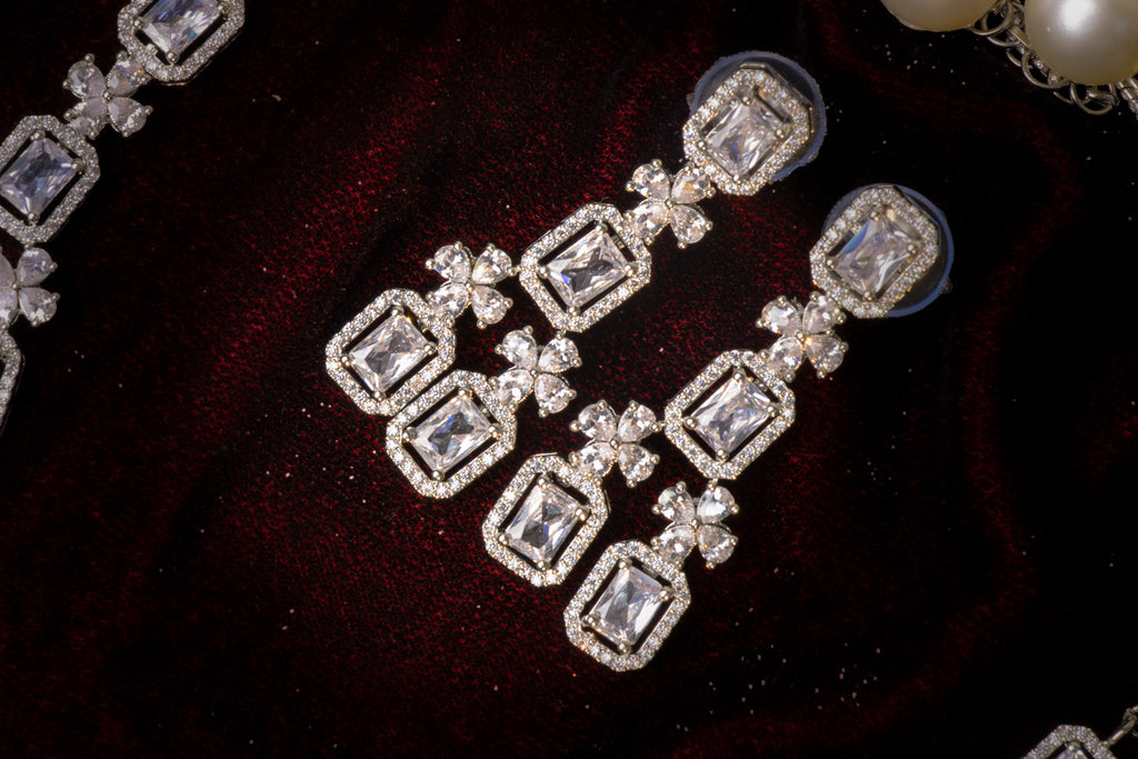 Timeless Silver Crystal Jewelry Set