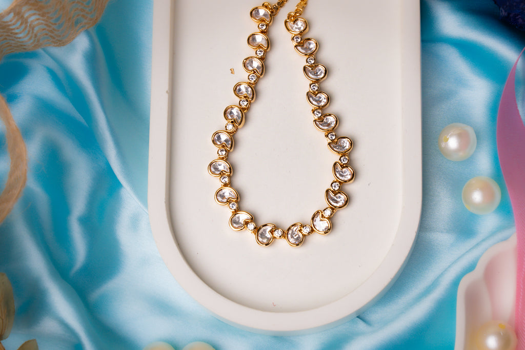 Classic Floral Moissanite Necklace Set