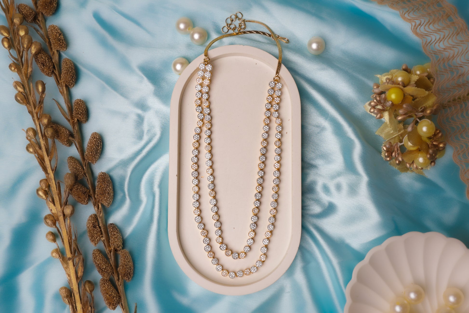 Elegant Double-Layered Necklace Set