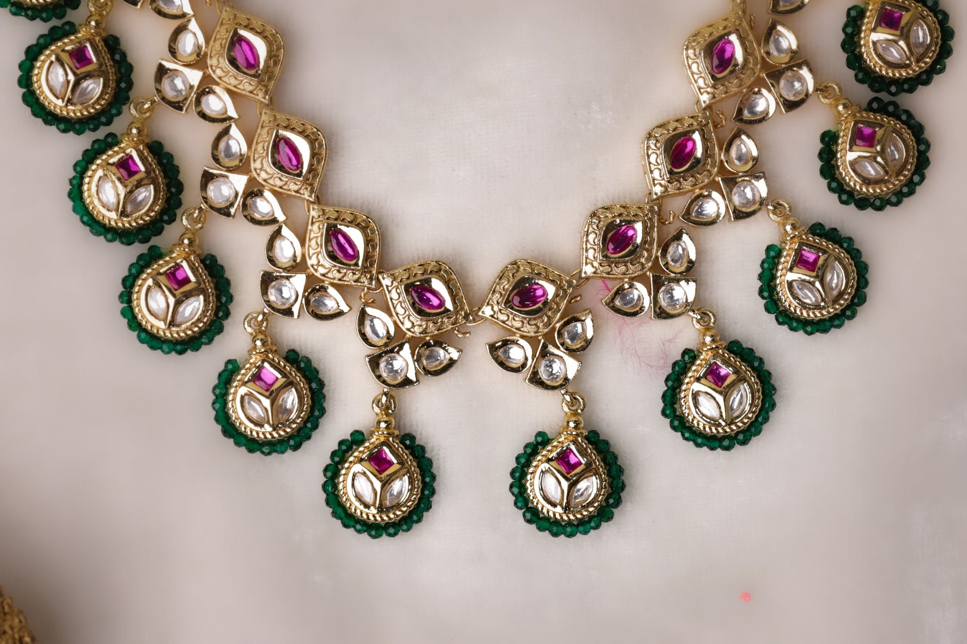 Royal Kundan Necklace Set with Emerald & Ruby