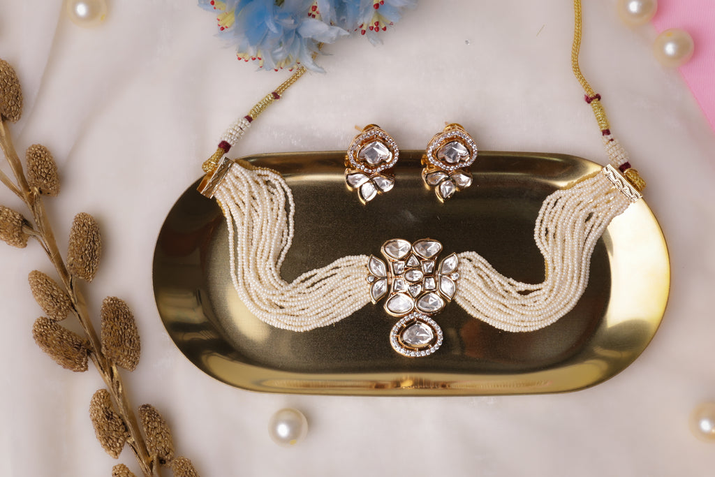 Kundan & Pearl Choker Set
