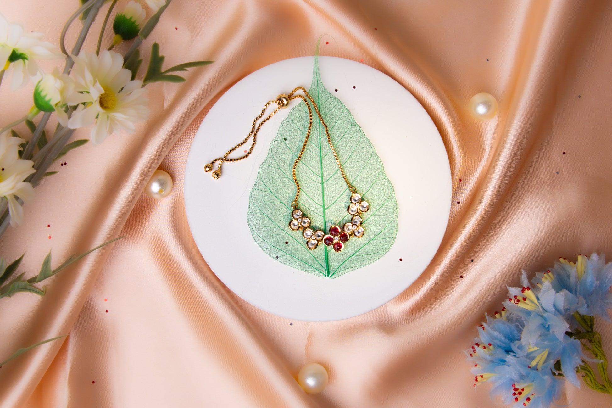 Floral Radiance Adjustable Bracelet