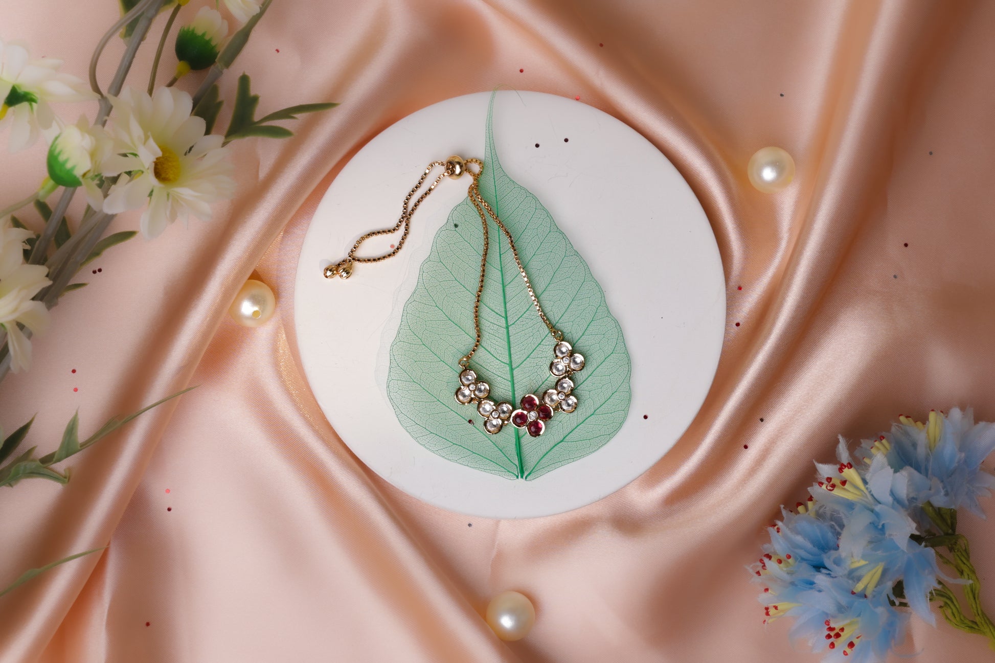 Floral Radiance Adjustable Bracelet