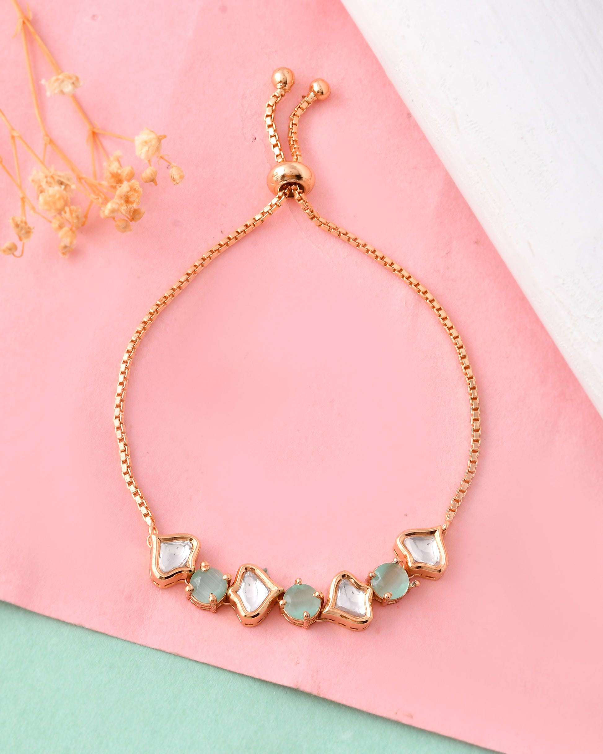 Delicate Gold-Plated Adjustable Bracelet