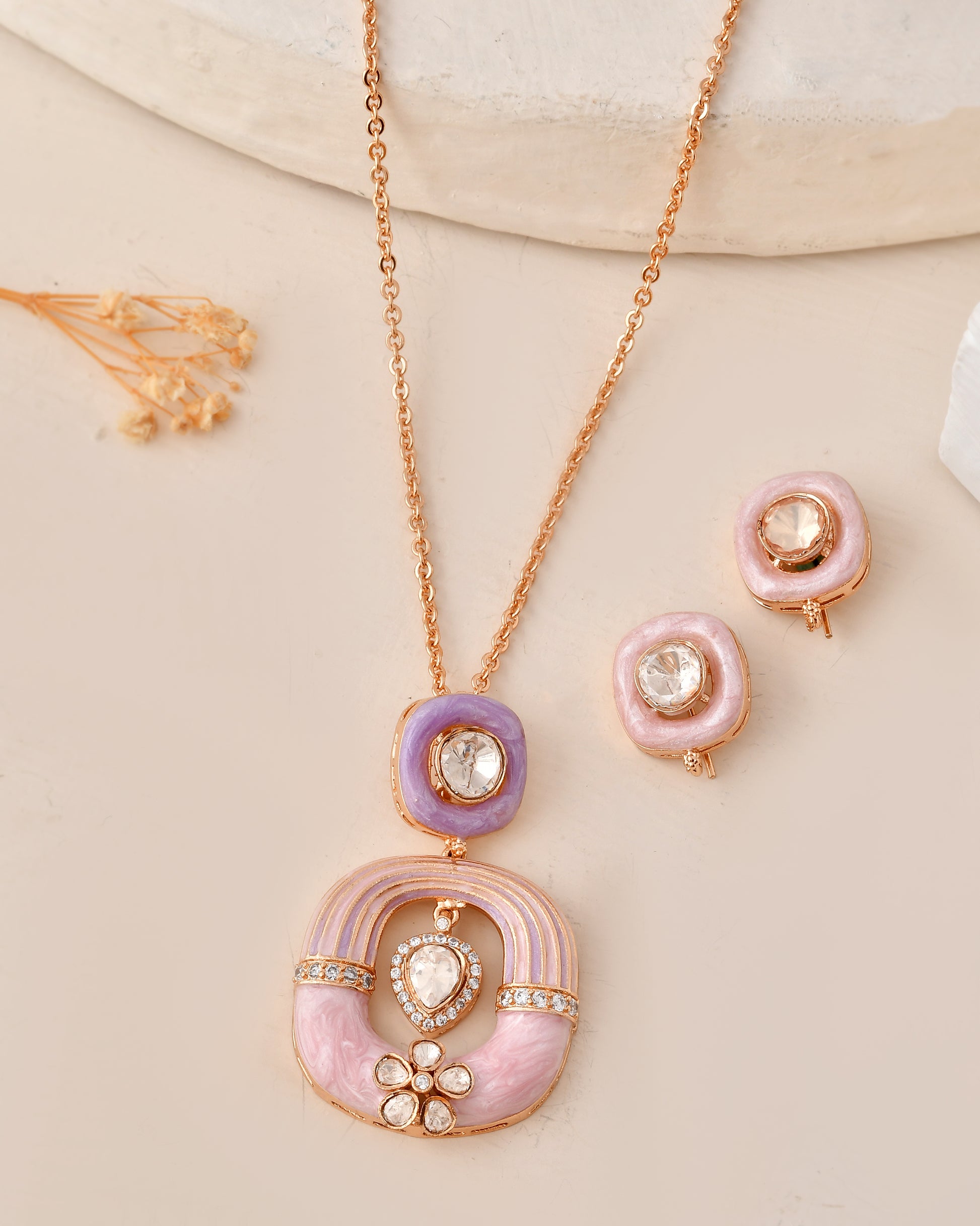 Trendy Pastel Pendant Set