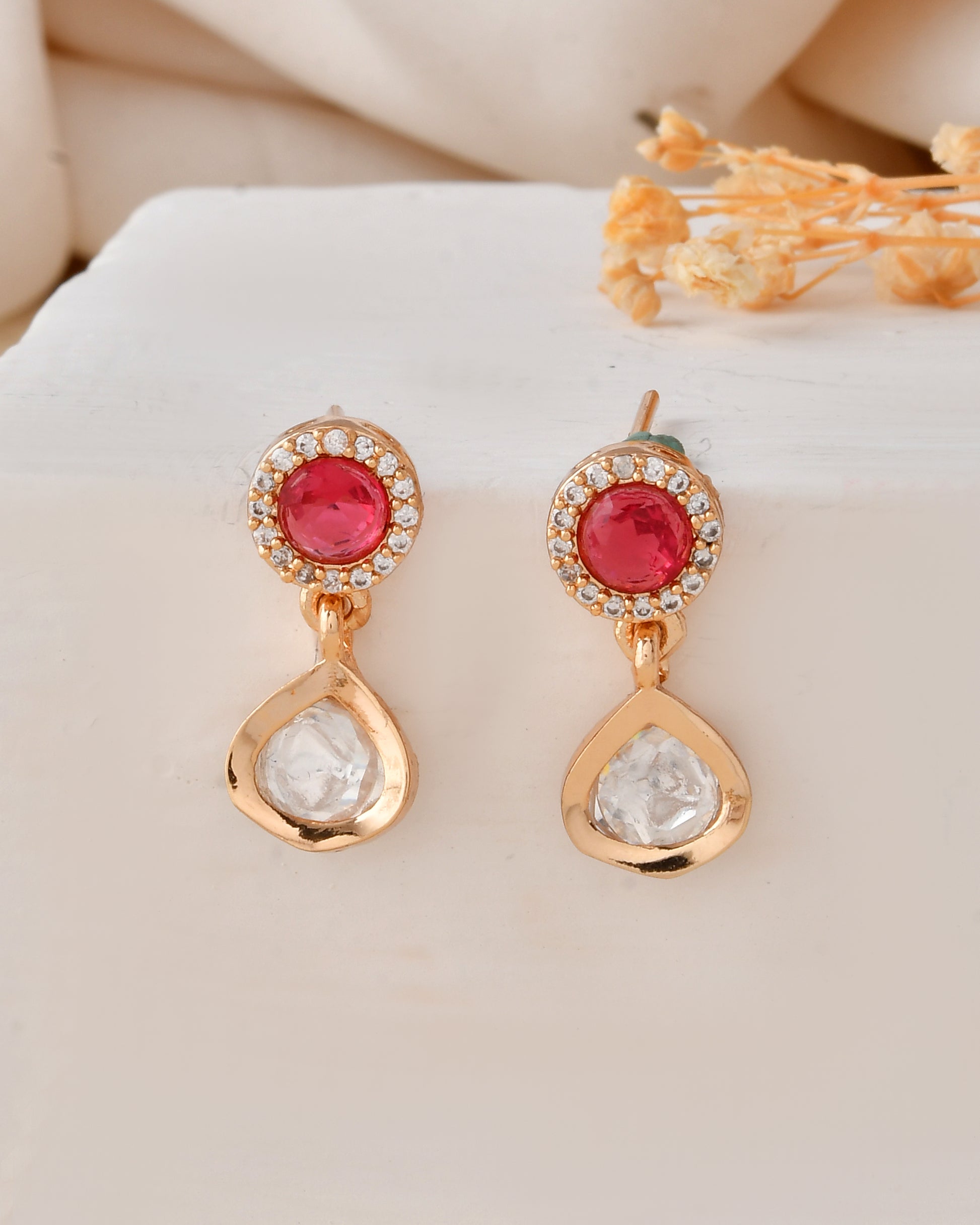 Elegant Multi-Colored Stone Necklace Set