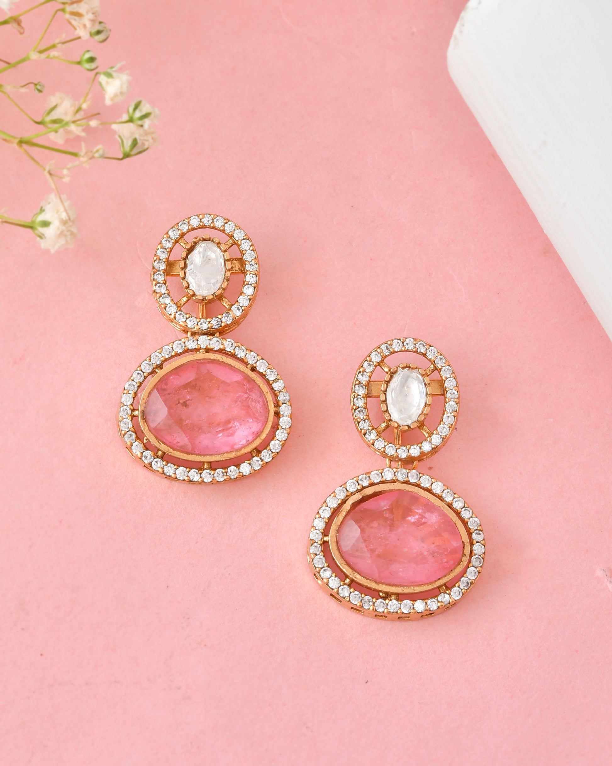 Dual-Layered Gold-Pendant Necklace Set