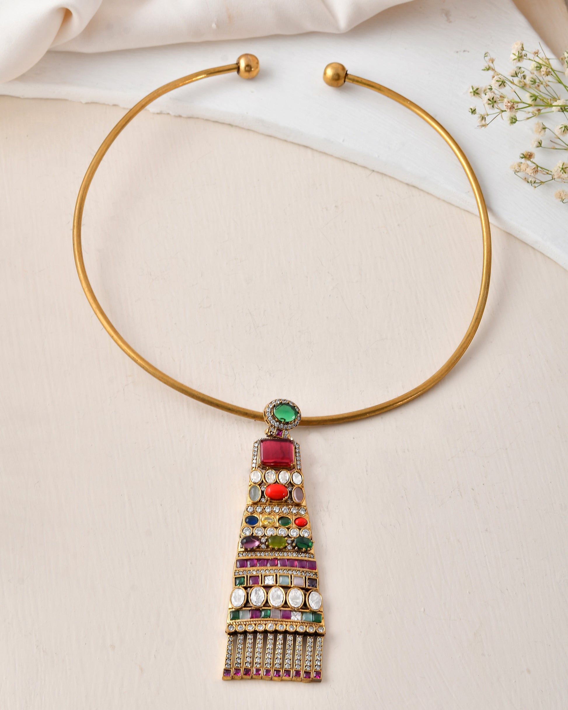Heritage-Inspired Multicolor Statement Choker Set
