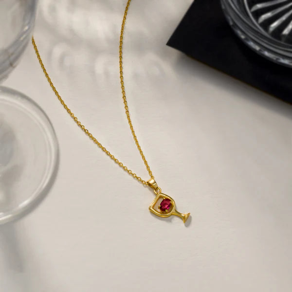 Red Wine Glass Pendant